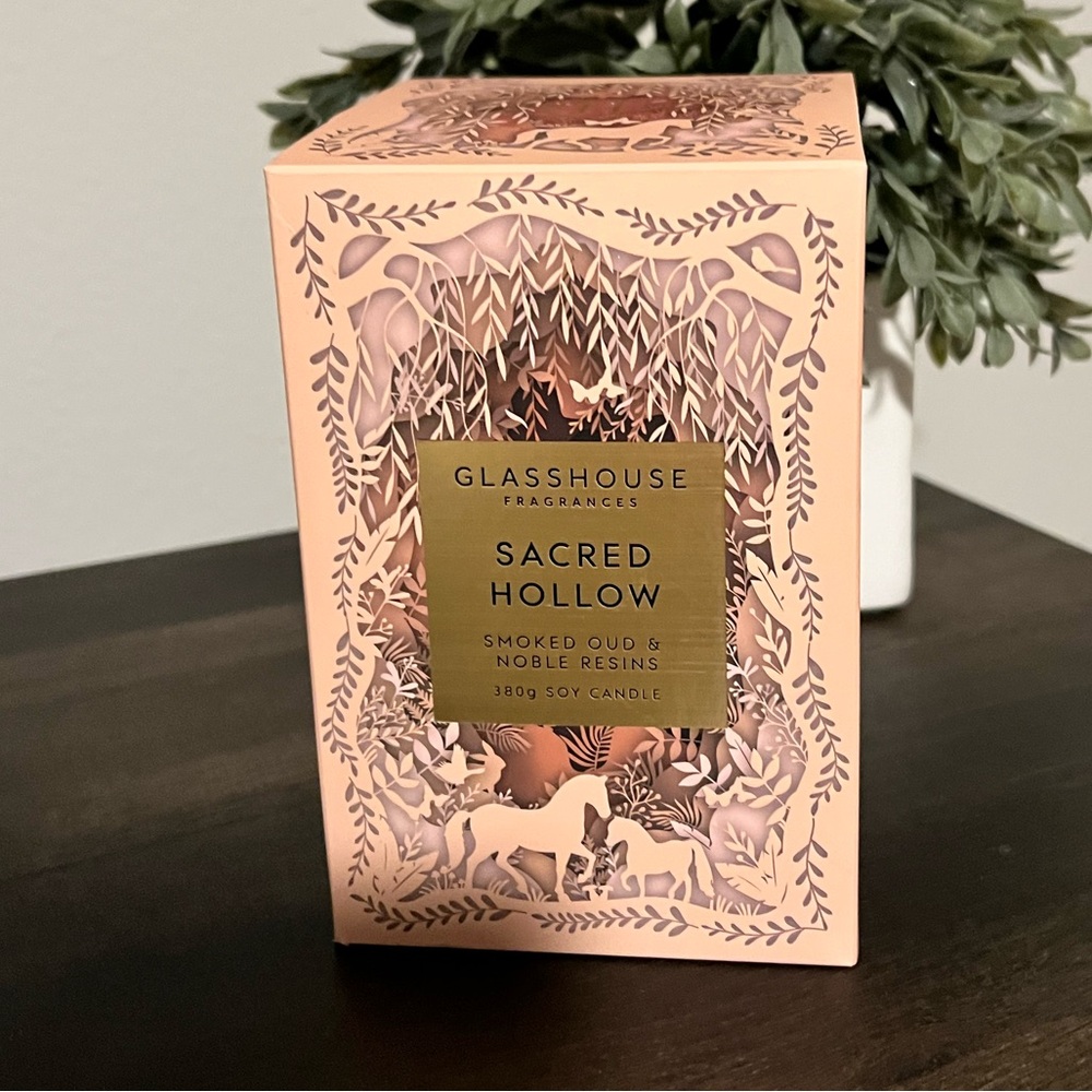 Glasshouse Fragrances Sacred Hollow - Soy Candle 13.4 oz - Luxury